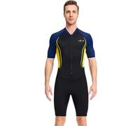 Nyeemya Complet De Bain De Plongée Homme Rashguard Combinaison Plongée pour Adultes Une Piece sous Marine Canoë Kayak Promenade dans l'eau Jaune M