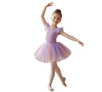 Nyeemya Fille Justaucorps Ballet Robe Danse Princesse De Lyrique Leotard De Violet 11-12 Ans