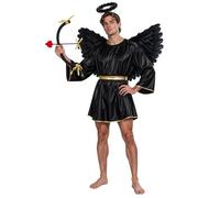 Nyeemya Homme Costume Cupidon Ange Déguisement De L'Ange 3 Pcs Valentin | Ensemble Complet Costume D'Ange,Tenues Toge Antique Pour Hommes,Tenue Cosplay Halloween,Cadeau De Saint-Valentin,Noël