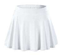 Nyeemya Jupe de Tennis Badminton Enfant Fille Plissée Jups Short de Sport Fitness Ecole Uniforme Scolaire Jupe de Danse Patinage Base-Ball Yoga Blanc 10-11 Ans