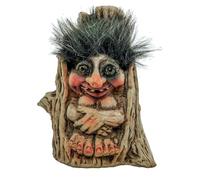 NyForm Troll Original - Trolls norvégien - Gardien d'arbre - 8,5 cm - Beige - En résine d'arbre - Objet de collection