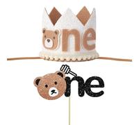 NYGGTYK 1 1Er Chapeau d'anniversaire Et 1 Insert De Carte À Gâteau, Chapeau d'anniversaire Mignon, Décorations De Fête d'anniversaire, Accessoires Photo.