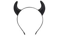 NYGGTYK 1 Bandeau d'angle Noir Et 2 Autocollants De Visage De Diable, Accessoires De Jeu De Rôle, Accessoires De Performance, Accessoires De Costumes De Fête