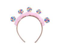 NYGGTYK 1 bandeau Lollipop, bandeau rose pour enfants, accessoires de cheveux Lollipop, accessoires de cheveux mignons de dessin animé