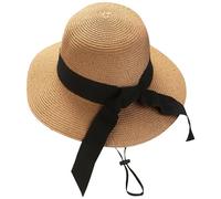 NYGGTYK 1 chapeau de soleil pour femme - Chapeau d'été - Chapeau de cowboy - Protection solaire UPF 50+ - Protection UV - Parfait pour les vacances, la plage, beige, taille unique
