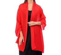 NYGGTYK 1 écharpe en mousseline de soie pour femme, écharpe légère et douce, écharpe tendance et charmante, accessoires pour tenue de soirée, convient pour les mariages, les dîners, le carnaval,