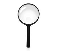 NYGGTYK 1 loupe noire, loupe 2,5 x et 10 x, poignée antidérapante, loupe de lecture, loupe haute résolution, loupe à main, convient aux enfants et aux personnes âgées