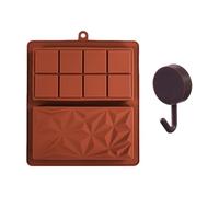 NYGGTYK 1 Moule Au Chocolat Et 1 Crochet, Moule Rectangulaire, Outil De Cuisson, Moule en Silicone, Outil De Cuisine.