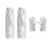 NYGGTYK 1 Paire De Couvertures À Pied À Paillettes Et 1 Paire De S, Costumes De Performance, Couvercles Rétro, Accessoires De Vêtements De Fête, Accessoires De Personnalité Créatifs