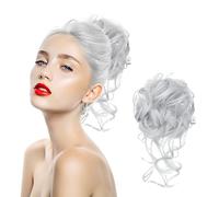 NYGGTYK 1 pièce de chignon ondulé pour femme - Accessoire de coiffure (gris clair)