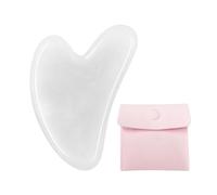 NYGGTYK 1 planche de gua sha en forme de cœur - Outil de massage Gua Sha pour le visage, les yeux, le cou et le corps (blanc)
