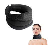 NYGGTYK 1 support de nuque à trois niveaux, col correction des vertèbres cervicales, col réglable, support de soutien de la nuque, col correcteur de la nuque avant, collier anti-arcade (noir)