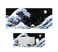 NYGGTYK 1 tapis de souris de jeu, grand tapis de bureau, grand tapis de souris, accessoires de bureau, tapis de clavier lavable, adapté pour la maison, le bureau et d'autres