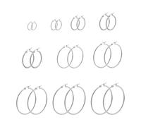 NYGGTYK 10 Paires De Boucles d'oreilles Cercle, Boucles d'oreilles Simples Élées, Boucles d'oreilles en Métal, Boucles d'oreilles Punk, Accessoires De Vêtements.