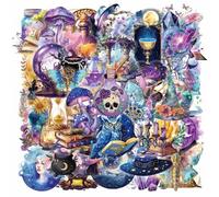 NYGGTYK 100 Autocollants De Sorcières Magiques, Autocollants De Dessins Animés Créatifs, Autocollants Esthétiques D'Anime Auto-Adhésifs, Valise De Tasse d'eau Bricolage.