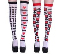 NYGGTYK 2 Paires De Chaussettes sur Le Thème du Poker, Chaussettes Élées Et Personnalisées, Accessoires De Vêtements De Fête, Bas Amusants, Accessoires De Rôle