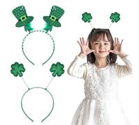 NYGGTYK 2 Pièces Banders Verts, Bandeau De Trèfle du Chapeau, Universel pour Les Hommes Et Les Femmes, Le Bandeau Amusant, Le Bandeau Irlandais, Les Décorations De Fête Festes