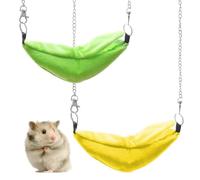 NYGGTYK 2 Pièces Lit De Hamster en Forme De Banane, Hamac Suspendu, Lit pour Animaux De Compagnie Chaud, Lit pour Animaux De Compagnie Créatif, Fournitures pour Animaux De Compagnie.