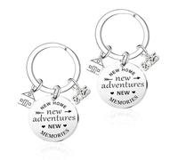 NYGGTYK 2 Pièces Nouveaux Porte-Clés pour La Maison, Cadeaux De Pendaison De Crémaillère, Accessoires pour La Maison, Porte-Clés Créatifs, Parfaits pour Les Amis Et La Famille