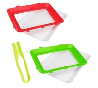 NYGGTYK 2 Pièces Plateaux Alimentaires, 1 Pièce Clip Alimentaire, Plateau De Gardien Frais De Réfrigérateur Créatif, Stockage Carré Alimentaire Multifonctionnel, Plateau Réutilisable.