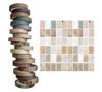 NYGGTYK 20 Rouleaux De Ruban Adhésif Fin, 1 Paquet De Papier Matériel, Ruban De Manuel Rétro Créatif, Ruban Décoratif Bricolage, Ruban Esthétique D'Album, Ruban Adhésif Amusant.