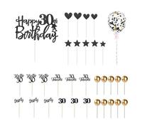 NYGGTYK 3 Morceaux De 30E Anniversaire Plug-in, Décorations De Gâteaux, Plug-in À Gâteau Simple, Accessoires À Gâteau, Fournitures De Fête