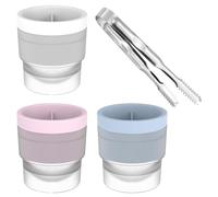 NYGGTYK 3 Pièces Moule Rond De Hockey sur Glace, 1 Pièce Clip en Acier Inoxydable, Moule À Glaçons en Silicone, Accessoires De Glaçons De Fabrication De Bricolage, Moule Réutilisable.