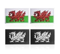 NYGGTYK 4 Morceaux De Patch en Tissu Gallois, Patch en Tissu Brodé, Patch en Tissu Rétro, Patch en Tissu Décoratif, Peuvent Être Utilisés pour Les Vêtements, Les Sacs À Dos, Les Chapeaux
