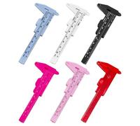 NYGGTYK 6 Morceaux D'Étriers Vernier, Mini Étriers en Plastique, Outils De Mesure Réutilisables, Étriers De Mesure Créatifs Bricolage, Accessoires De Mesure Pratiques.