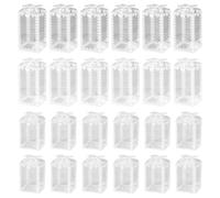 NYGGTYK Boîte d'emballage Imprimée Transparente 24 Pièces, Boîte d'emballage en Plastique, Fournitures d'emballage Cadeau, Boîte d'emballage Étanche