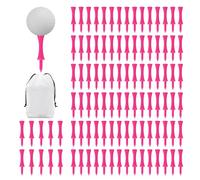 NYGGTYK Lot de 100 tees de golf sur le thème du château rose, tees de golf en plastique, tees de serrure de golf, tees personnalisés, pj57qiuding