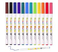 NYGGTYK Lot de 12 stylos en céramique, marqueurs en céramique, stylos en porcelaine de verre, stylos de peinture en céramique, peinture acrylique, gobelets de peinture lavables au lave-vaisselle,
