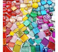 NYGGTYK Lot de 150 mini carreaux de mosaïque en cristal - 200 g - Matériaux faits à la main - Pour cuisine, bricolage, salle de bain