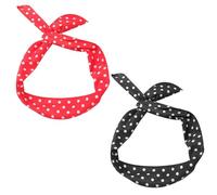 NYGGTYK Lot de 2 bandeaux Rock'n'Roll à pois - Style années 50 et 90 - Accessoire de cheveux pour femme