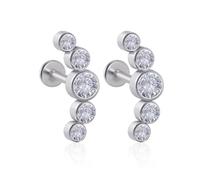 NYGGTYK Lot de 2 boucles d'oreilles en titane G23 - Boucles d'oreilles en coquillage - Boucles d'oreilles en spirale - Boucles d'oreilles à filetage intérieur - Bijoux percés en spirale - Bijoux en