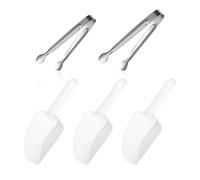 NYGGTYK Lot de 2 pinces à sucre, 3 pelles à glace, pince à sucre, pince à sucre candien, cuillère à pop-corn, pince à bonbons, convient pour servir des bonbons, du pop-corn et d'autres collations de