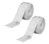 NYGGTYK Lot de 2 rouleaux de ruban d'étanchéité en marbre, 3,8 cm x 3,2 m, ruban adhésif décoratif pour la maison, résistant à l'eau et à la moisissure, convient pour la protection des bords des