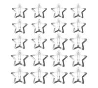 NYGGTYK Lot de 20 pinces à cheveux en forme d'étoile argentée, antidérapantes, accessoires de cheveux en forme d'étoile à cinq branches