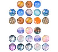 NYGGTYK Lot de 26 billes de fleurs pour enfants, jouets en caoutchouc, planète sauteuse, coffret cadeau pour anniversaire d'enfant, balles en caoutchouc ciel étoilé, mini balles de jeu, blocs de