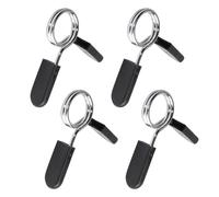 NYGGTYK Lot de 4 boucles d'haltère, écrou hexagonal avec anneau, collier d'écrou hexagonal, verrouillage d'haltère à ressort, pince pour barre d'haltérophilie, accessoires d'haltères (noir)