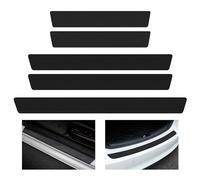 NYGGTYK Lot de 4 films de protection pour seuil de portière de voiture avec 1 bande pour pare-chocs de coffre, protection anti-rayures pour seuil de portière de voiture