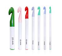 NYGGTYK Lot de 7 outils de crochet colorés pour tricot à fil à tricoter épais, accessoire de tricot pratique, convient pour les débutants en tricot épais