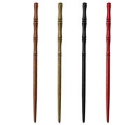NYGGTYK Lot de 8 épingles à cheveux rétro en bambou pour femme - Épingles à cheveux longues en bois - Accessoires pour cheveux pour fille (noir, rouge, marron, vert foncé)