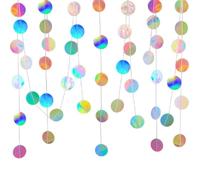 NYGGTYK Pièces De Fantaisie -Colore Cercle D'Ornements Suspendus, Décorations De Fête, Scènes De Fête -Layout, Décoration Murale De Fond, Cintres Paillettes