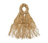 NYGGTYK 1 écharpe dorée pour femme - Écharpe à pompons - Bikini - Protection solaire - Écharpe à paillettes - Convient pour bal de fin d'année, fête, mariage, dîner, robe, or, taille unique