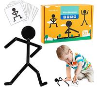 Nyika Jouets Puzzle Puzzle | Puzzles en Bois pour Homme Sportif avec 48 Postures,Jouet Homme bâton en Bois,Puzzles préscolaires Match Stick pour Enfants 3+