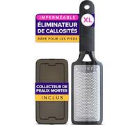 NYK1 ANTIROUILLE Rapeuse Pieds Anti-Callosités avec Receveuse | Taille XL | MegaFile Rappe Pieds Pedicure Anti-Callosités pour Usage Sec et Humide - Grip Texturé Antidérapant pour Pieds Doux & Lisses