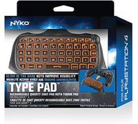 Nyko Type Pad - PlayStation 4 avec batterie rechargeable intégrée, haut-parleur intégré sans casque, raccourci .com et clavier QWERTY complet