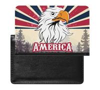 NYKVTG Portefeuille Amérique Porte Carte Crédit Cuir PU Porte Monnaie Couvertures De Passeport