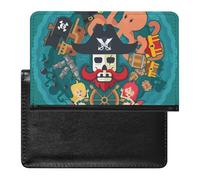 NYKVTG Portefeuille Crâne De Pieuvre Et De Sirène Porte Carte Crédit Cuir PU Porte Monnaie Couvertures De Passeport